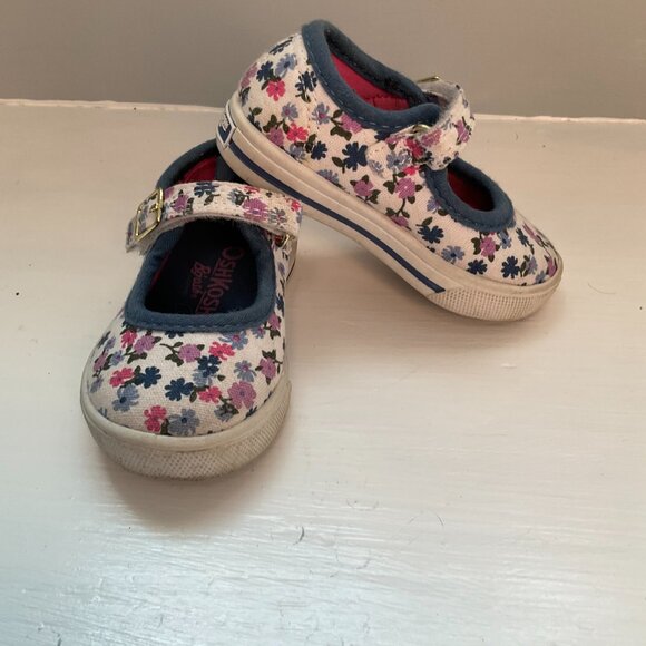 OshKosh Floral Mary Jane Toddler Shoes Size 3 - Picture 6 of 6